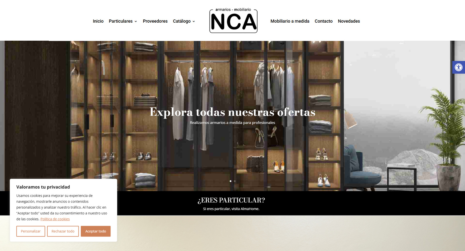 ArmariosNCA — web de alta conversión que triplicó los presupuestos
