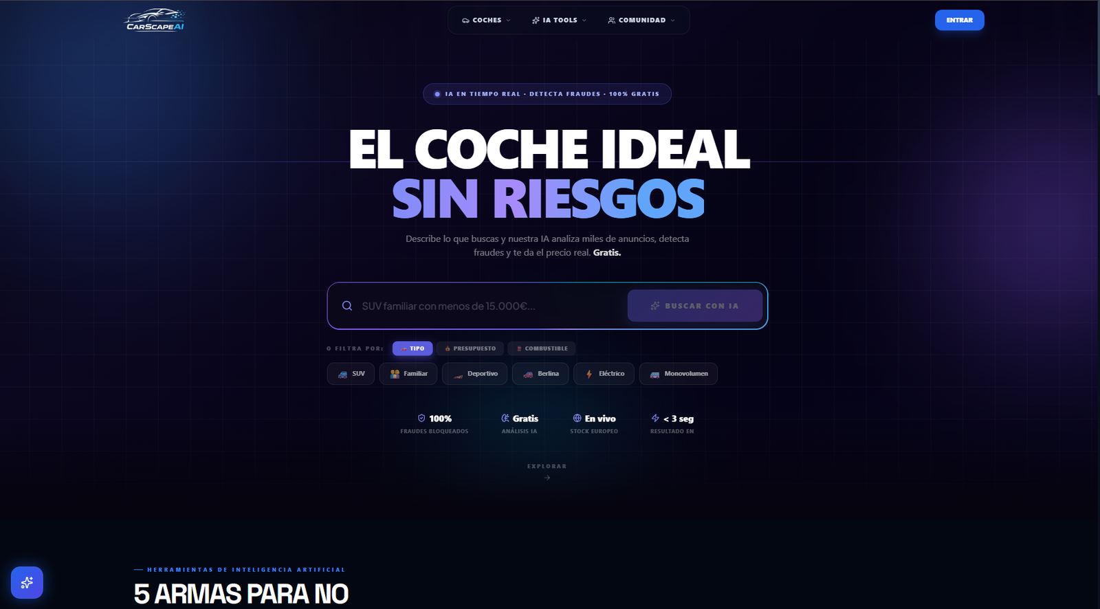 Carscape AI — web con inteligencia artificial para automoción